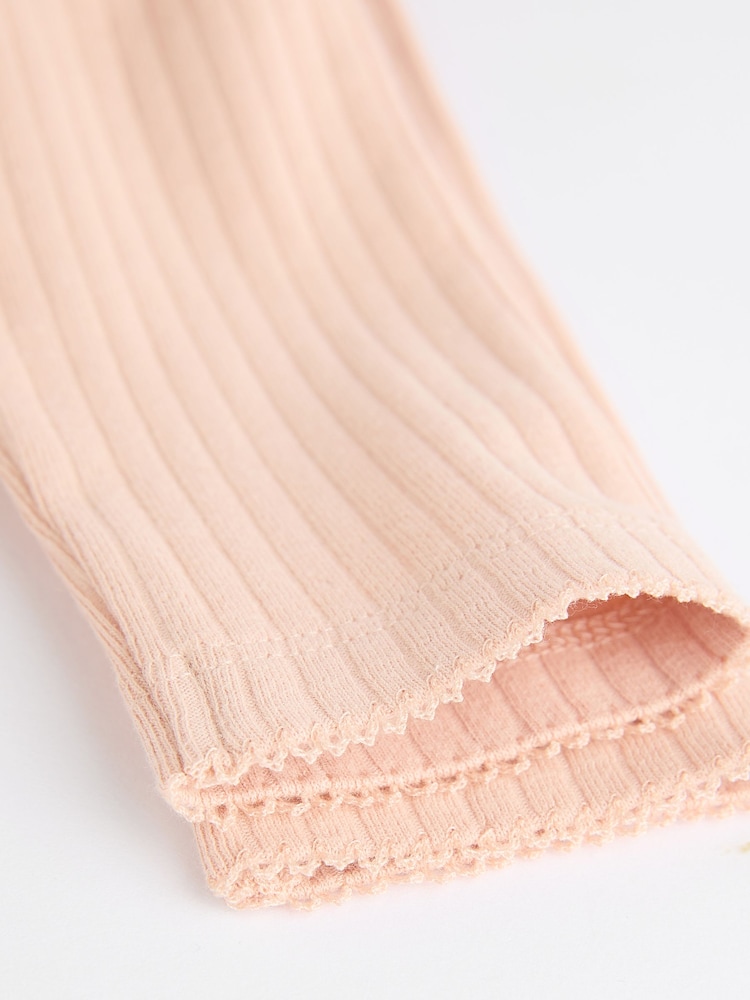 Pink/Cream Baby Long Sleeve Frill Bodysuits 4 Pack (0mths-2yrs) - Image 11 of 11