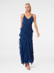 Forever New Blue Poppy Ruffle Gown - Image 2 of 5