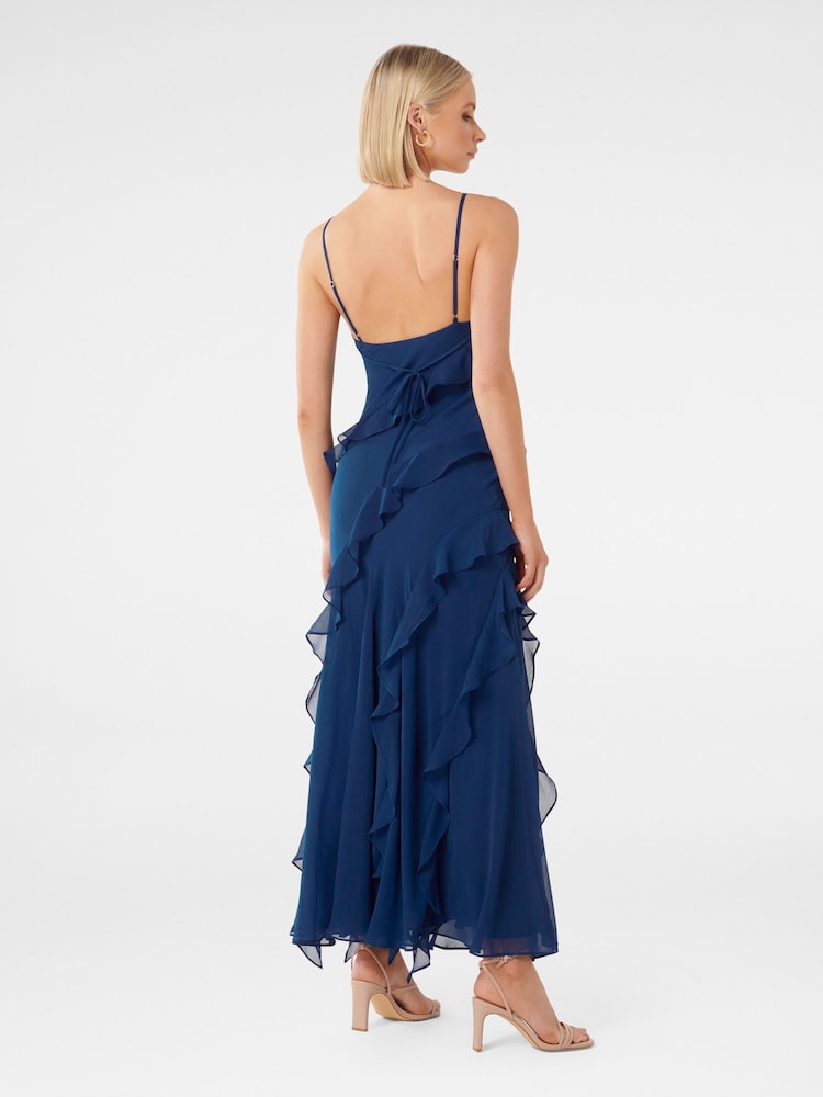 Forever New Blue Poppy Ruffle Gown - Image 5 of 5