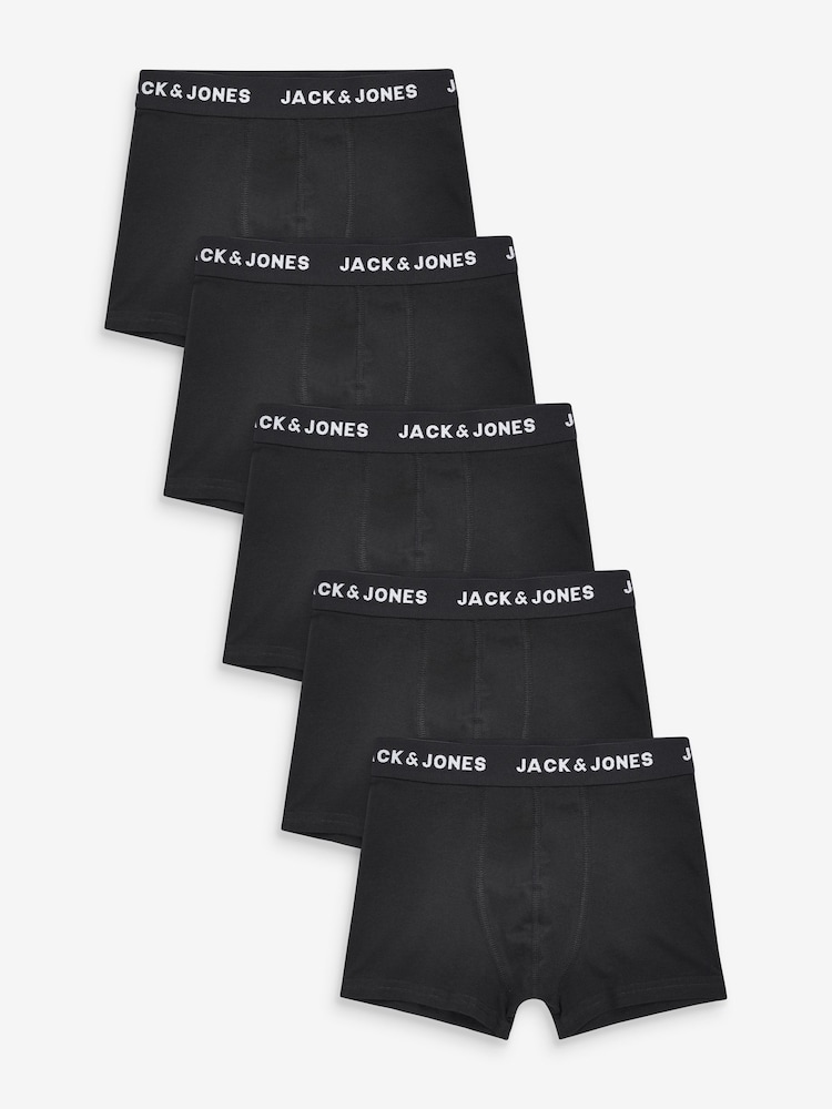 Schwarz - JACK & JONES JUNIOR Boxershorts im 5er-Pack - Bild 1 von 7