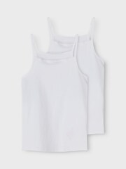 Name It White Organic Cotton Vest 2 Pack - Image 2 of 5