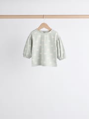 Sage Green/Tan Brown Character Baby Long Sleeve 100% Cotton Tops 4 Pack - Image 3 of 12