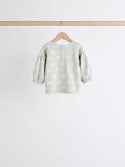 Sage Green/Tan Brown Character Baby Long Sleeve 100% Cotton Tops 4 Pack - Image 4 of 12