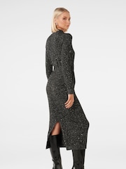 Forever New Black Sophie Sequin Dress - Image 2 of 5