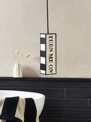 Black/White Turn Me On Slogan Light Pull - Image 2 of 4