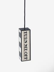 Black/White Turn Me On Slogan Light Pull - Image 3 of 4