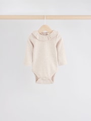 Vert sauge Vert/ Blanc/ Grey Pointelle - Bébé Manches longues 100% Coton Body 3 Lot - Image 2 de 11