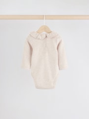 Vert sauge Vert/ Blanc/ Grey Pointelle - Bébé Manches longues 100% Coton Body 3 Lot - Image 6 de 11