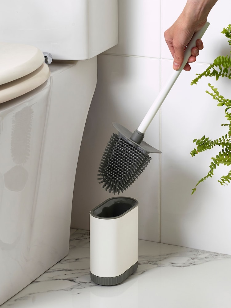 White Slimline Silicone Toilet Brush - Image 2 of 4