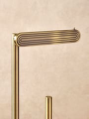 Gold Rib Floor Standing Toilet Roll Holder - Image 3 of 4