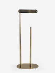 Gold Rib Floor Standing Toilet Roll Holder - Image 4 of 4