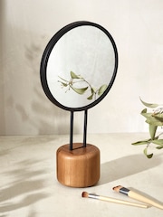 Natural Ash Wood Removable Vanity Mirror - Image 2 of 7