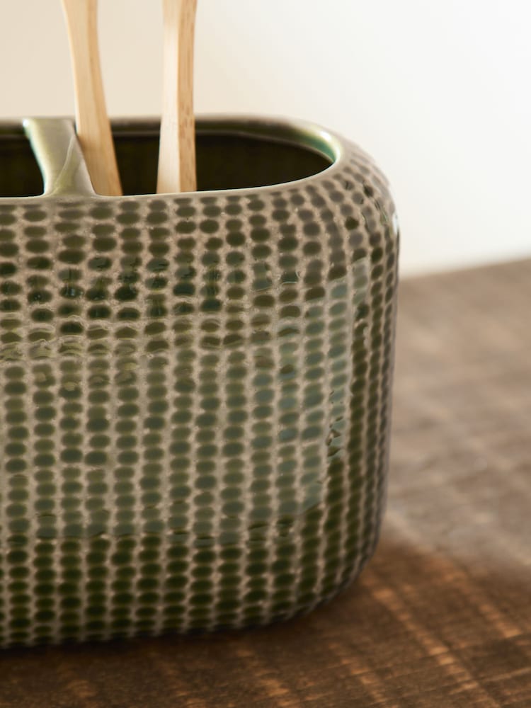 Green Pattern Toothbrush Tidy - Image 2 of 3