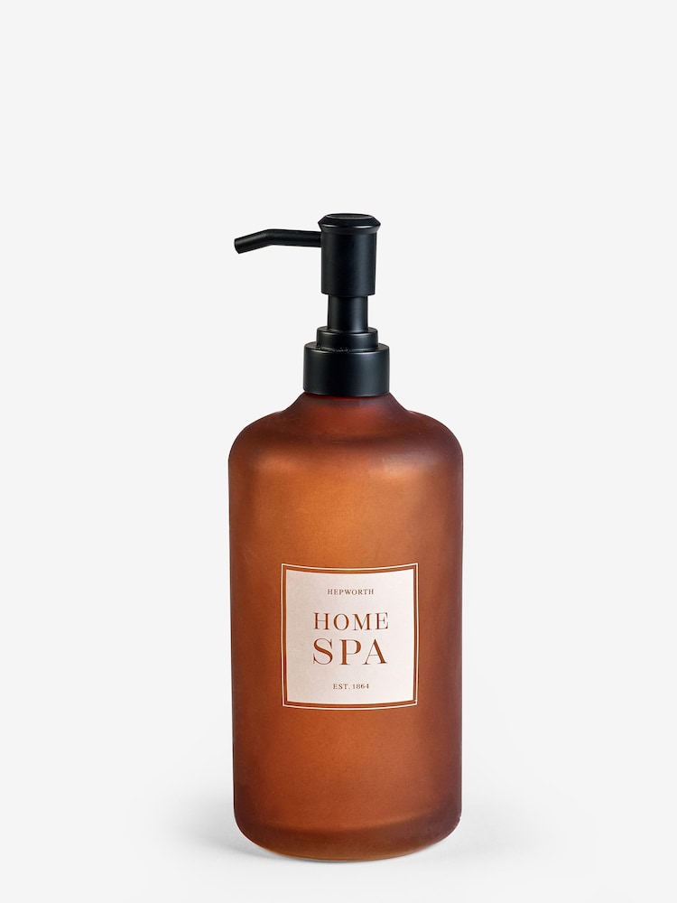 Brown Frosted Glass Reusable Large Dispenser Bottles - Image 2 of 4