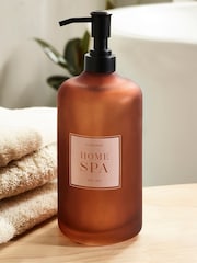 Brown Frosted Glass Reusable Large Dispenser Bottles - Image 3 of 4