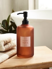 Brown Frosted Glass Reusable Large Dispenser Bottles - Image 4 of 4