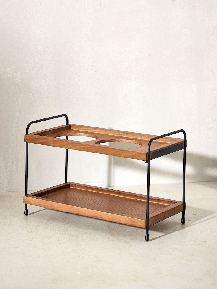 Natural Ashwood Straighteners and Hair Dryer Storage Holder - Image 2 of 5