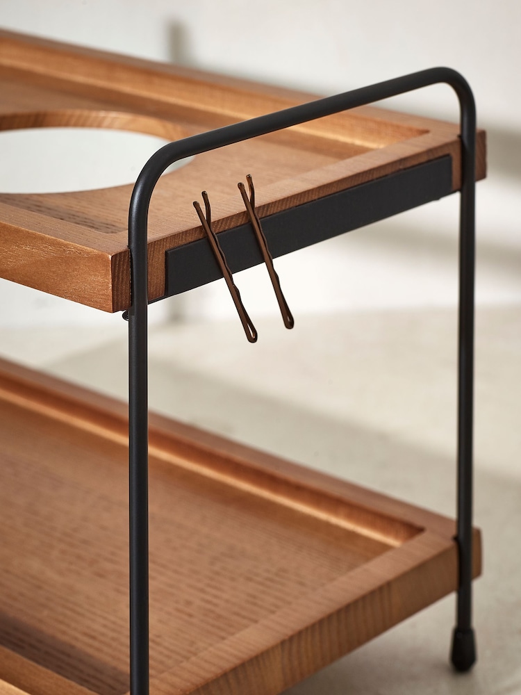 Natural Ashwood Straighteners and Hair Dryer Storage Holder - Image 3 of 5