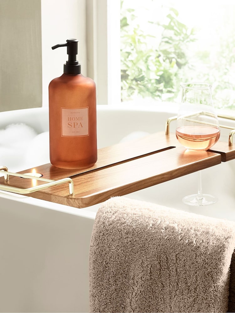 Natural Ashwood Gold Handle Bath Tray - Image 3 of 5