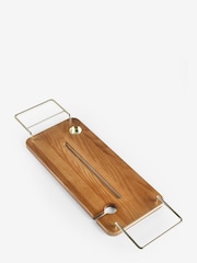 Natural Ashwood Gold Handle Bath Tray - Image 5 of 5