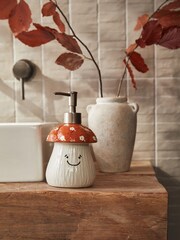 Orange Mushroom Autumn Soap Dispenser - Image 1 of 6