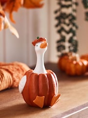 Orange Pumpkin Goose Ornament - Image 1 of 2