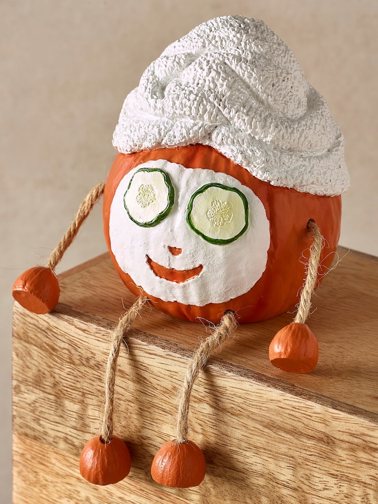 Orange Spa Pumpkin Ornaments Set of 2 - Image 2 of 4