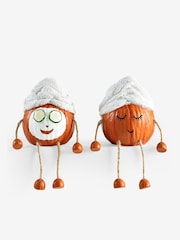 Orange Spa Pumpkin Ornaments Set of 2 - Image 4 of 4