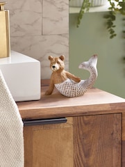 Natural Bertie Bear Mermaid Ornament - Image 1 of 3
