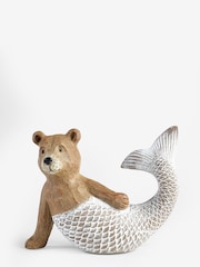 Natural Bertie Bear Mermaid Ornament - Image 3 of 3