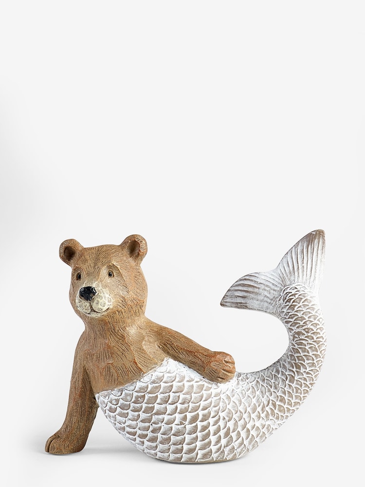 Natural Bertie Bear Mermaid Ornament - Image 3 of 3