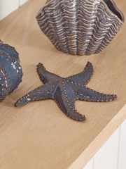 Blue Shell Ornaments Set of 3 - Image 2 of 4