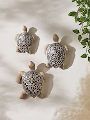 Natural Geo Turtle Ornaments Set of 3 - Image 2 of 4