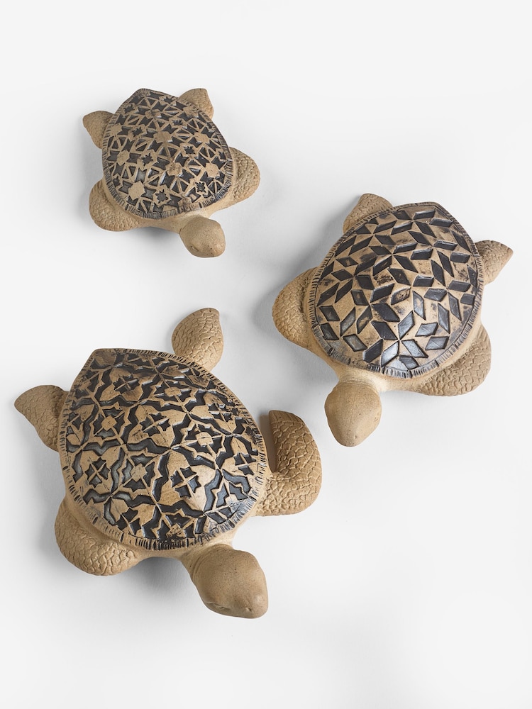Natural Geo Turtle Ornaments Set of 3 - Image 4 of 4