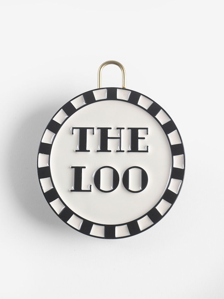 Black/White Slogan Bathroom Door Sign - Image 3 of 4