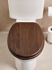 Natural Wood Effect Toilet Seat - Image 1 of 3