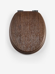 Natural Wood Effect Toilet Seat - Image 2 of 3