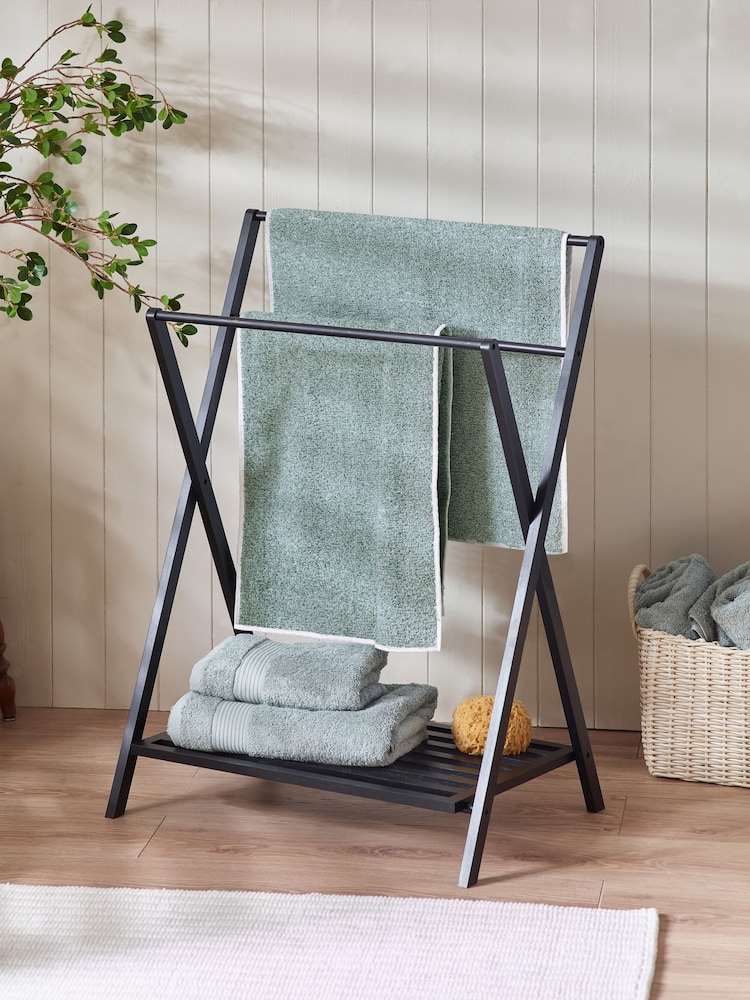 Black Folding Towel Rack - Image 2 of 6
