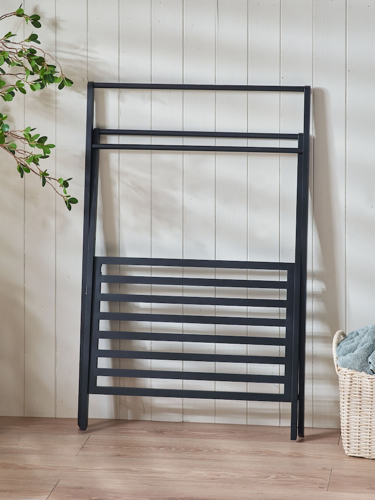 Black Folding Towel Rack - Image 3 of 6