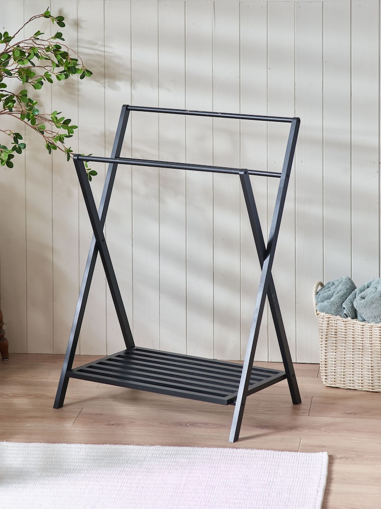 Black Folding Towel Rack - Image 5 of 6