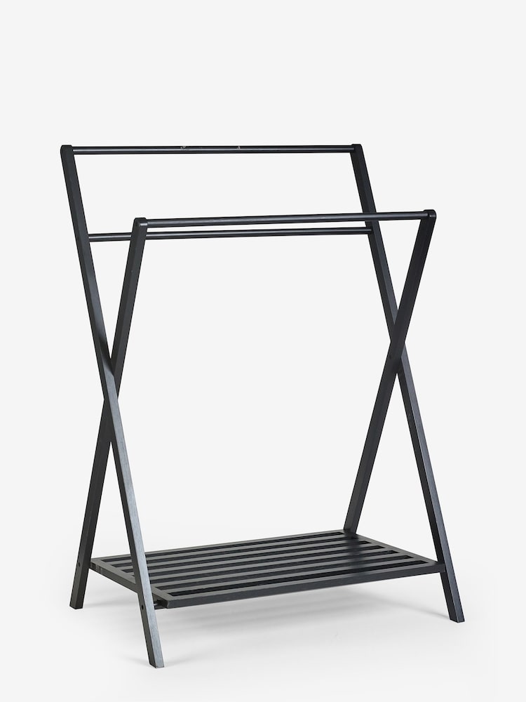 Black Folding Towel Rack - Image 6 of 6