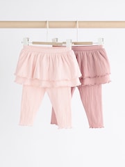Rosa/Creme - Tutu-Leggings für Babys im 2er-Pack - Bild 1 von 10