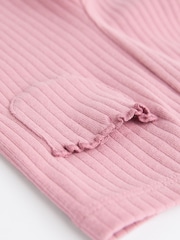 Pink Ribbed Baby Leggings 4 Pack (0mths-2yrs) - Image 5 of 6