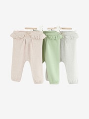 Salbeigrün/Pointelle - Baby-Leggings aus 100 % Baumwolle im 3er-Pack - Bild 1 von 5