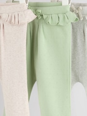 Salbeigrün/Pointelle - Baby-Leggings aus 100 % Baumwolle im 3er-Pack - Bild 2 von 5