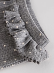 Grey Bow Print Baby Leggings 3 Pack - Image 10 of 11
