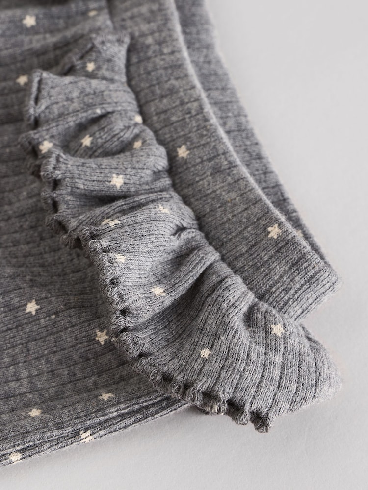 Grey Bow Print Baby Leggings 3 Pack - Image 10 of 11