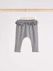 Grey Bow Print Baby Leggings 3 Pack - Image 3 of 11