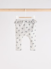 Grey Bow Print Baby Leggings 3 Pack - Image 6 of 11