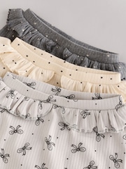 Grey Bow Print Baby Leggings 3 Pack - Image 8 of 11